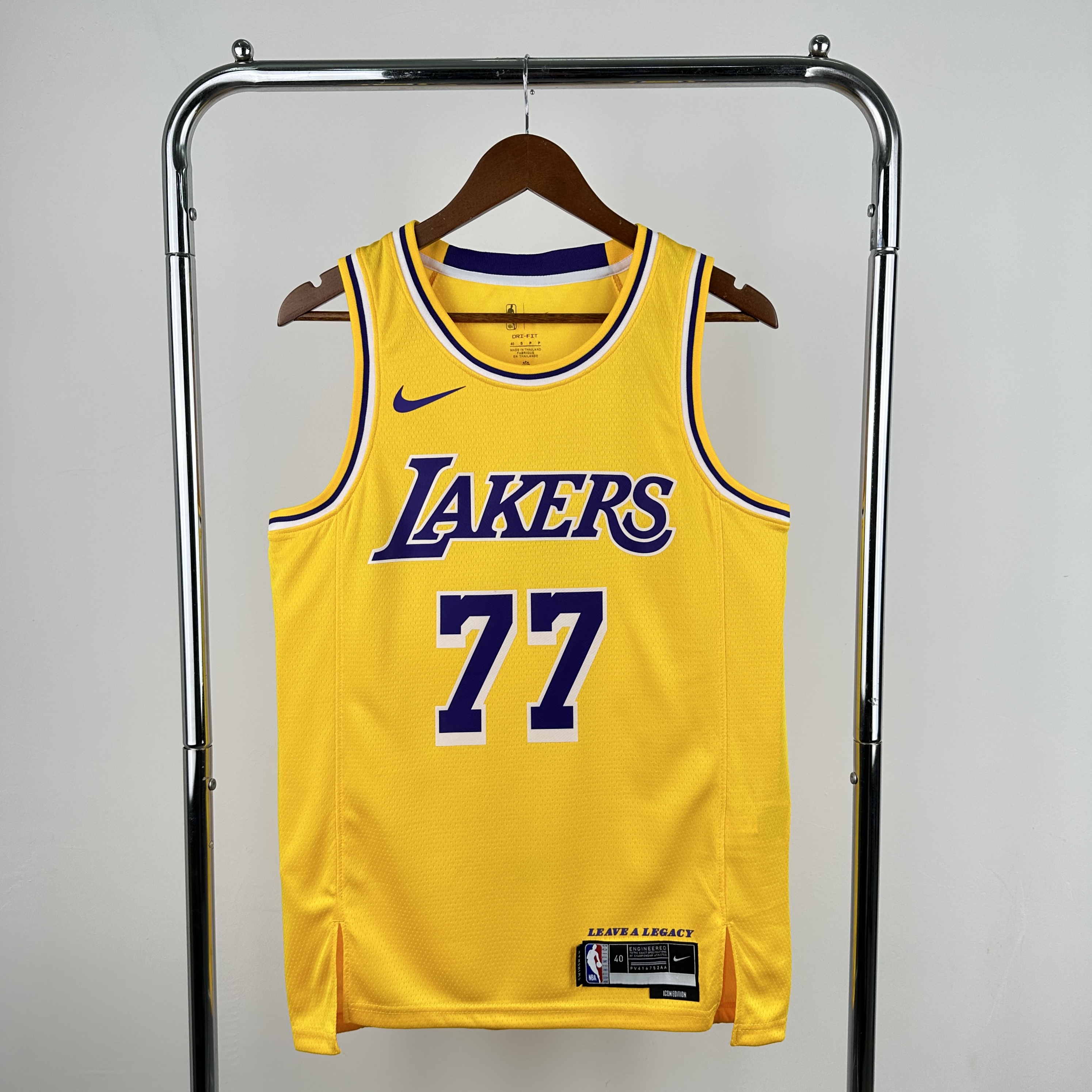 Men Los Angeles Lakers #77 Doncic Yellow Season Nike 2025 NBA Jersey